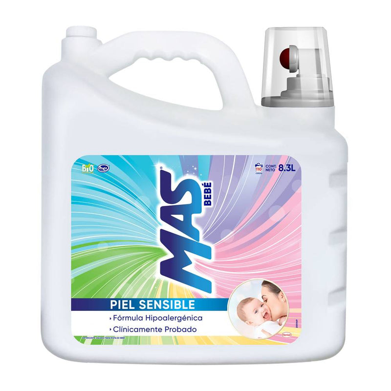 Detergente Líquido MAS Bebé 8.3 l