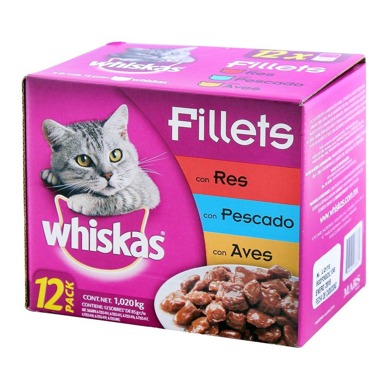 Alimento para Gato Whiskas 12 pzas de 85 g