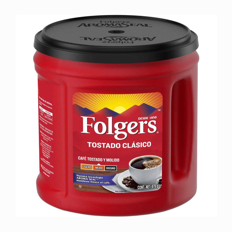 Café Tostado y Molido Folgers Clásico  876 g