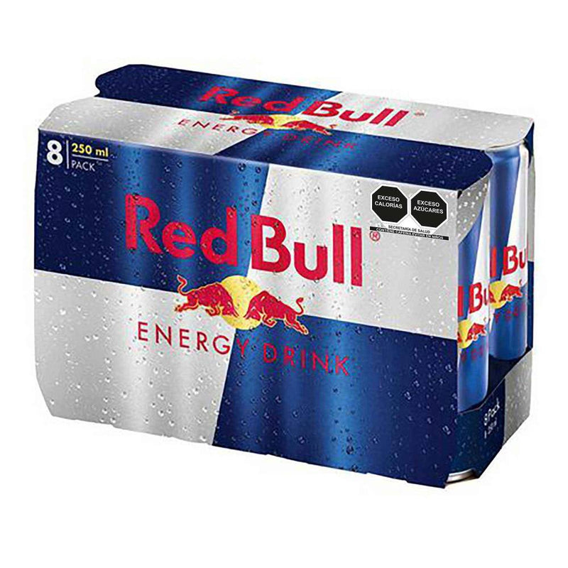 Bebida Energética Red Bull con 8 pzas de 250 ml c/u