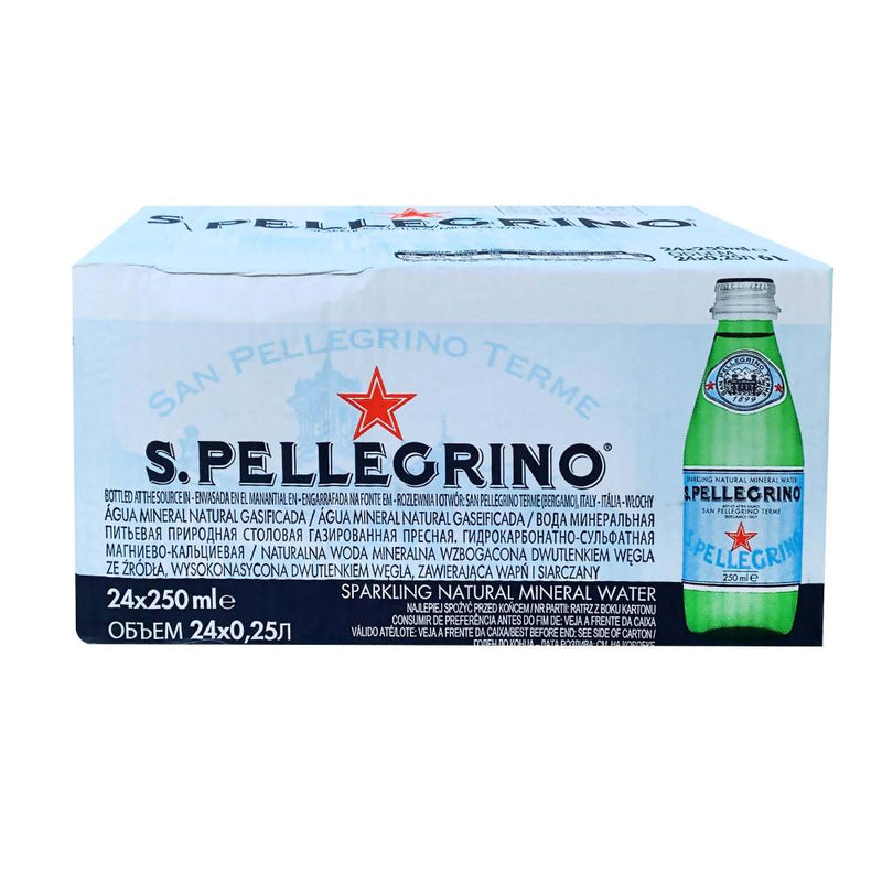 Agua Mineral Gasificada S. Pellegrino 24 pzas 250 ml