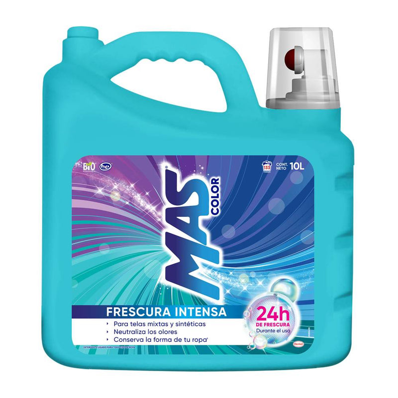 Detergente Líquido MAS Cuidado y Frescura 10 l