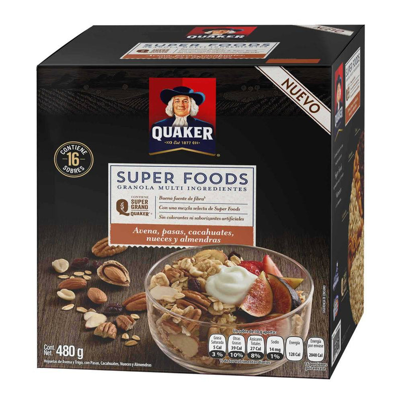 Granola Quaker Super Foods Nuez 480 g