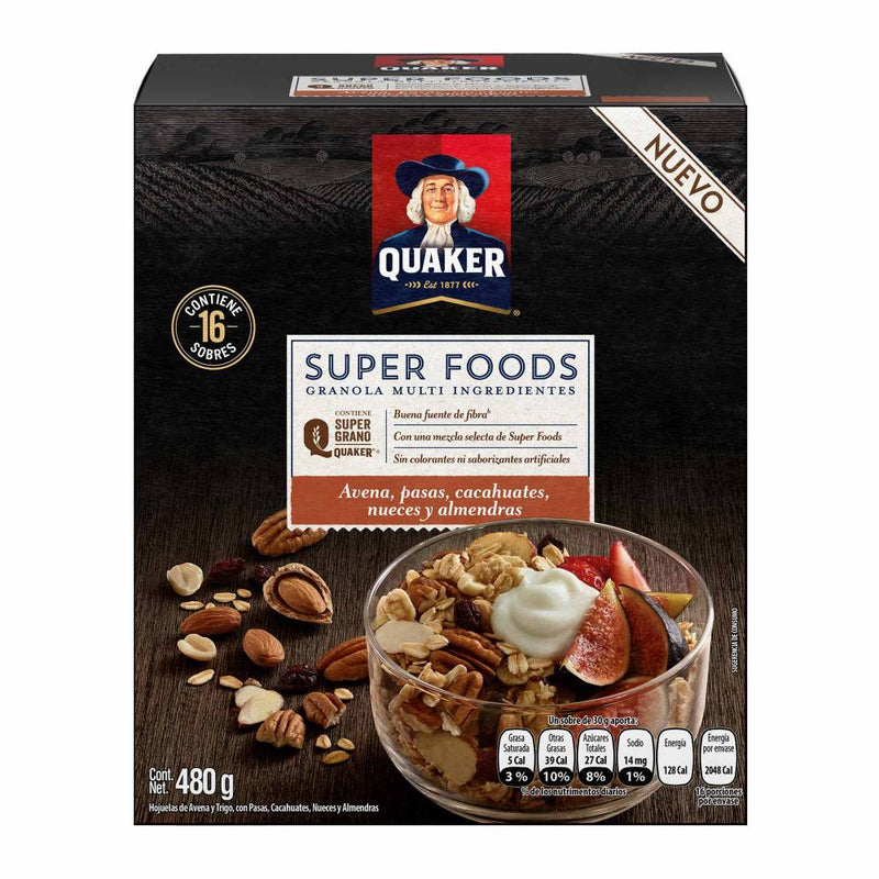 Granola Quaker Super Foods Nuez 480 g