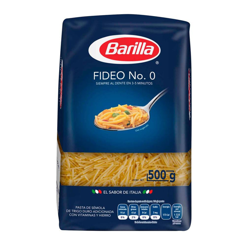 Pasta Barilla Fideo No. 0  con 500 g