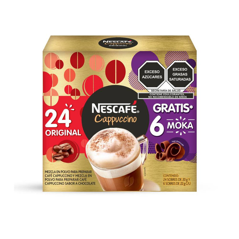 Cappuccino Original Nescafé 24 pzas + 6 pzas Moka