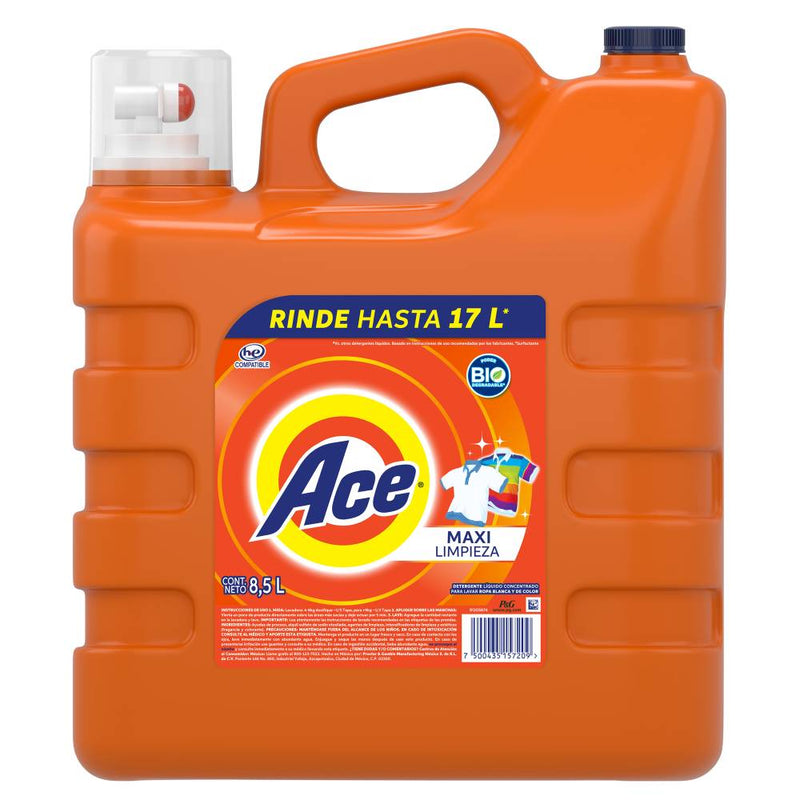 Detergente Líquido Ace Maxi Limpieza Concentrado 8.5 l