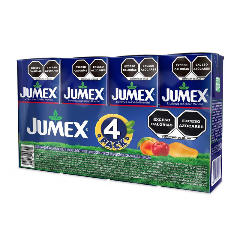 Jugo de Frutas Jumex 4 pzas de 200 ml c/u